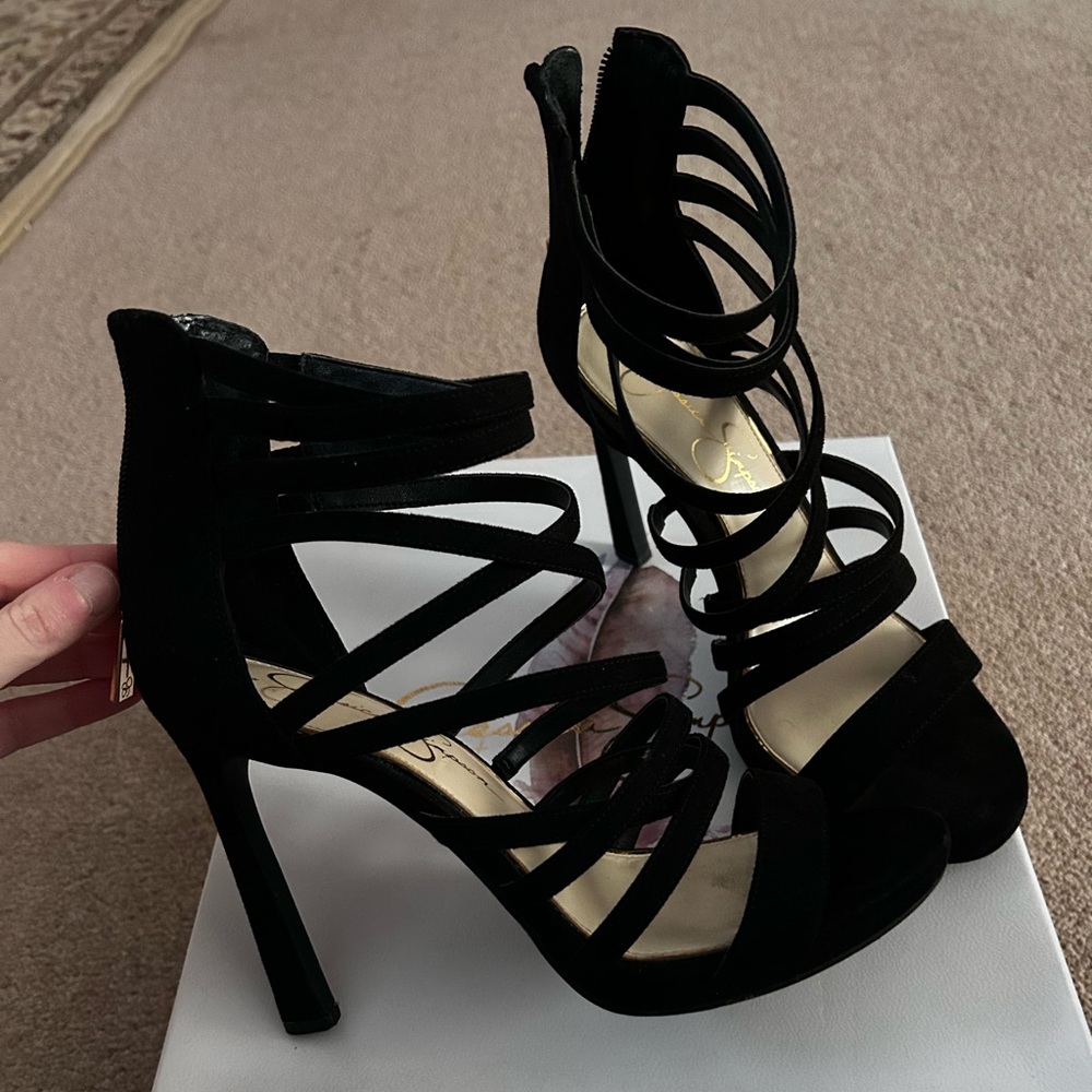Black Strappy Heels